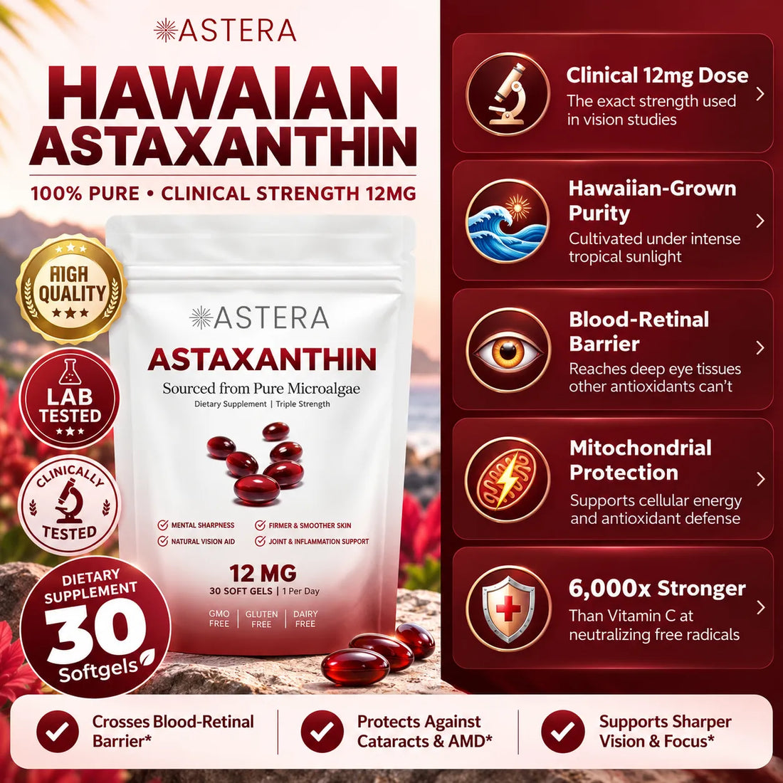 Astaxanthin Capsules(30 softgels)