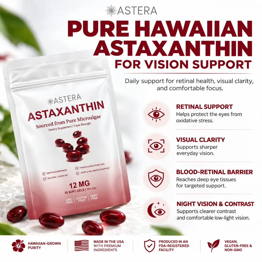 Astaxanthin Capsules(30 softgels)