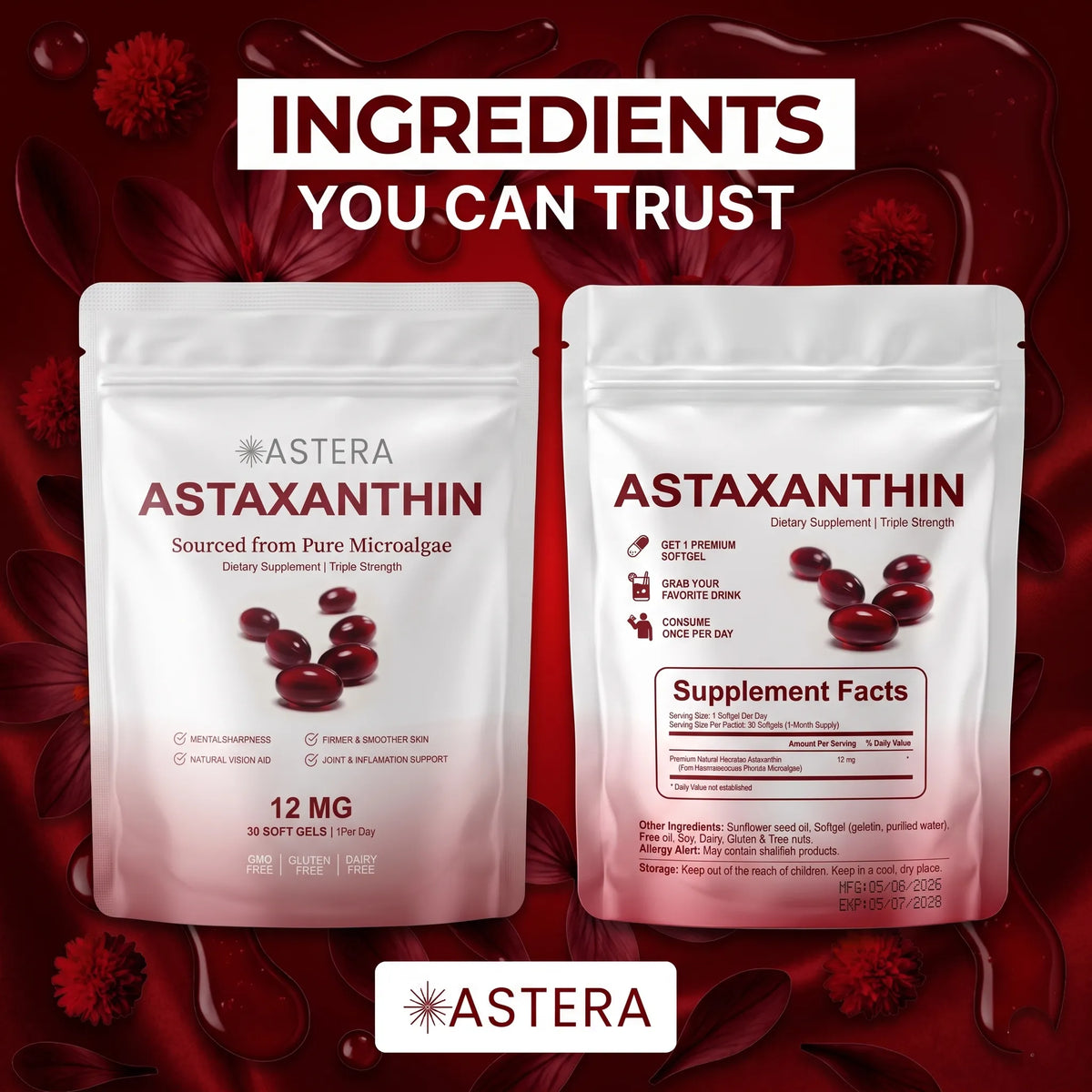 Astaxanthin Capsules(30 softgels)